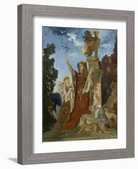 La Vie de l'Humanité : l'Age d'argent, Orphée-Gustave Moreau-Framed Giclee Print