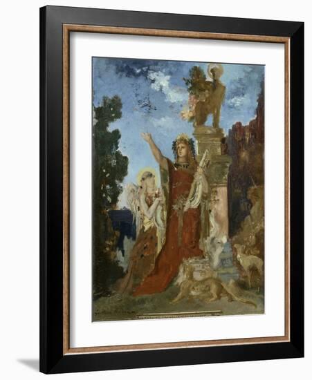 La Vie de l'Humanité : l'Age d'argent, Orphée-Gustave Moreau-Framed Giclee Print