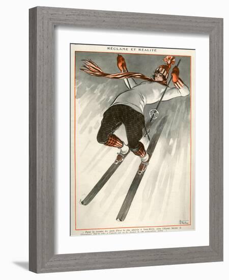 La Vie Parisienne, A Vallee, 1924, France-null-Framed Giclee Print