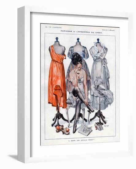 La Vie Parisienne, C Herouard, 1919, France-null-Framed Giclee Print