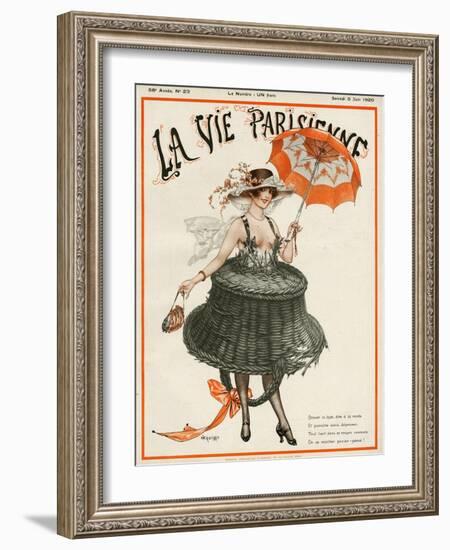 La vie Parisienne, Cheri Herouard, 1920, France-null-Framed Giclee Print