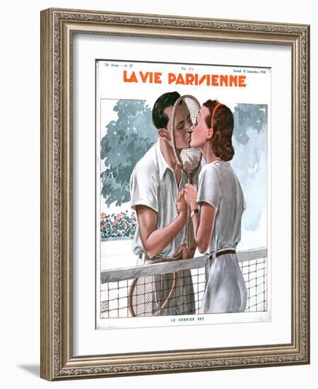 La Vie Parisienne, Couples Kissing, Courting Dating Magazine, France, 1938-null-Framed Giclee Print