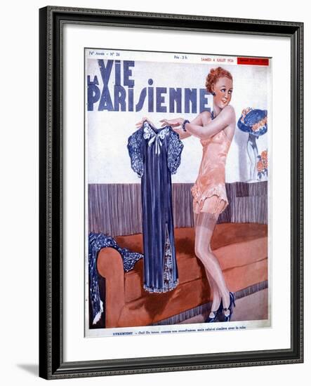 La Vie Parisienne, Dressing Underwear Erotica Magazine, France, 1936-null-Framed Giclee Print
