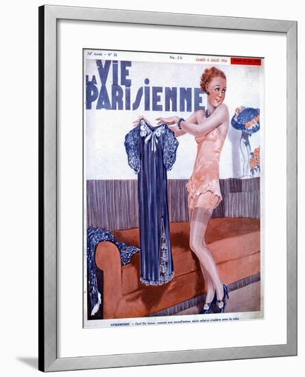 La Vie Parisienne, Dressing Underwear Erotica Magazine, France, 1936-null-Framed Giclee Print