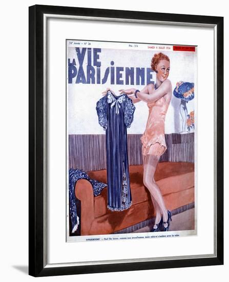 La Vie Parisienne, Dressing Underwear Erotica Magazine, France, 1936-null-Framed Giclee Print