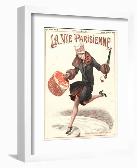 La Vie Parisienne, Erotica Glamour Art Deco Shopping Womens Magazine, France, 1927-null-Framed Giclee Print