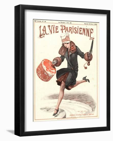 La Vie Parisienne, Erotica Glamour Art Deco Shopping Womens Magazine, France, 1927-null-Framed Premium Giclee Print