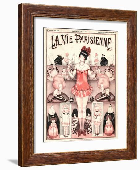 La Vie Parisienne, Erotica Glamour Dolls Art Deco Magazine, France, 1924-null-Framed Giclee Print