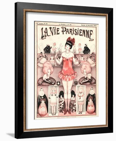 La Vie Parisienne, Erotica Glamour Dolls Art Deco Magazine, France, 1924-null-Framed Giclee Print