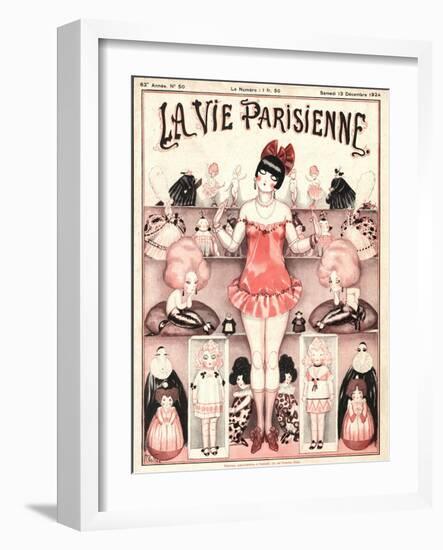 La Vie Parisienne, Erotica Glamour Dolls Art Deco Magazine, France, 1924-null-Framed Giclee Print