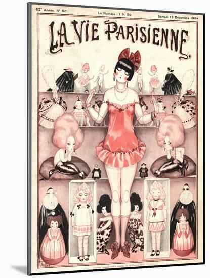 La Vie Parisienne, Erotica Glamour Dolls Art Deco Magazine, France, 1924-null-Mounted Giclee Print
