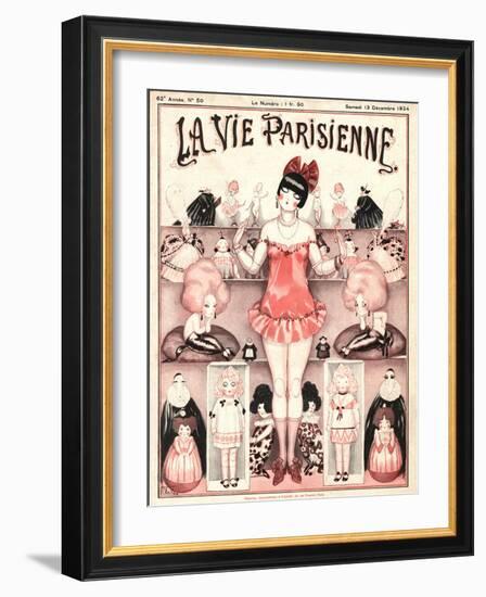 La Vie Parisienne, Erotica Glamour Dolls Art Deco Magazine, France, 1924-null-Framed Giclee Print