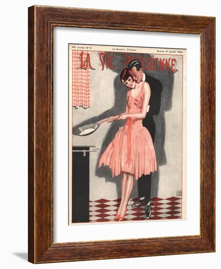 La Vie Parisienne, Erotica Glamour Womens Art Deco Cooking Magazine, France, 1926-null-Framed Giclee Print