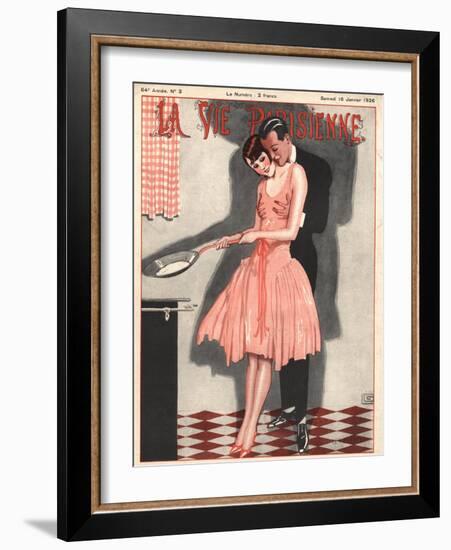 La Vie Parisienne, Erotica Glamour Womens Art Deco Cooking Magazine, France, 1926-null-Framed Giclee Print