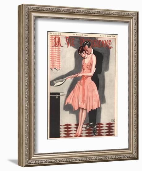 La Vie Parisienne, Erotica Glamour Womens Art Deco Cooking Magazine, France, 1926-null-Framed Giclee Print