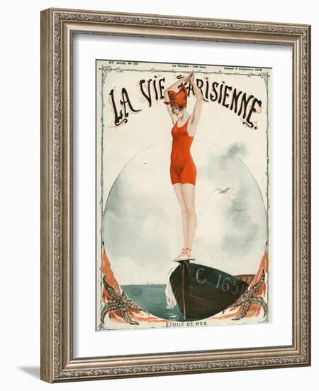 La Vie Parisienne, Georges Leonnec, 1919, France-null-Framed Giclee Print