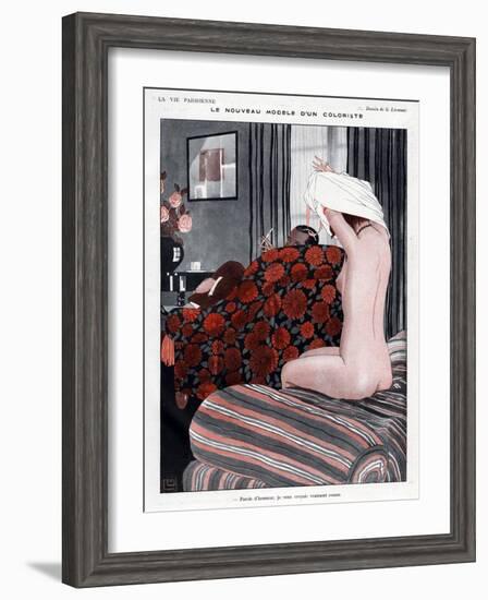 La Vie Parisienne, Georges Leonnec, 1923, France-null-Framed Giclee Print