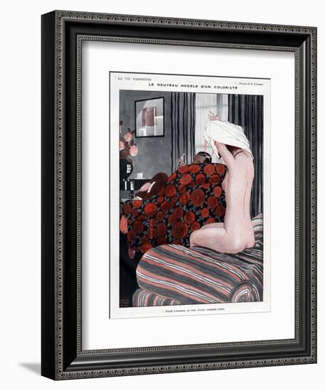 La Vie Parisienne, Georges Leonnec, 1923, France-null-Framed Giclee Print