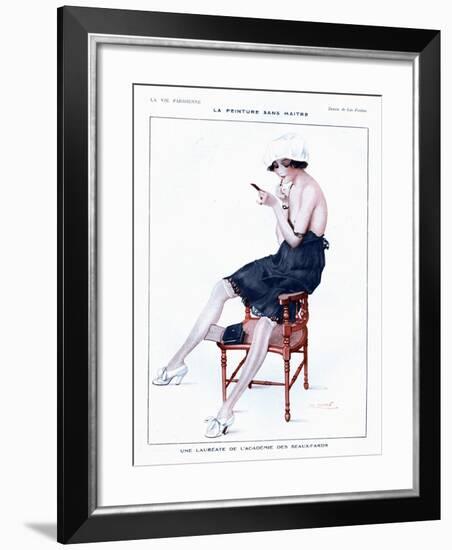 La Vie Parisienne, Glamour Erotica Underwear and Make-Up, France, 1910-null-Framed Giclee Print