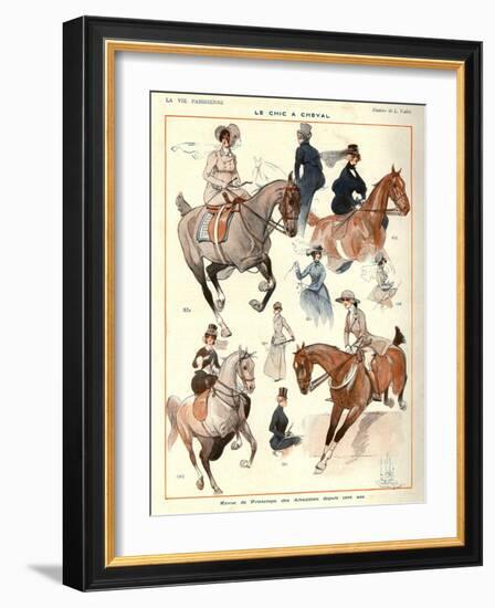 La Vie Parisienne, L Vallet, 1922, France-null-Framed Giclee Print