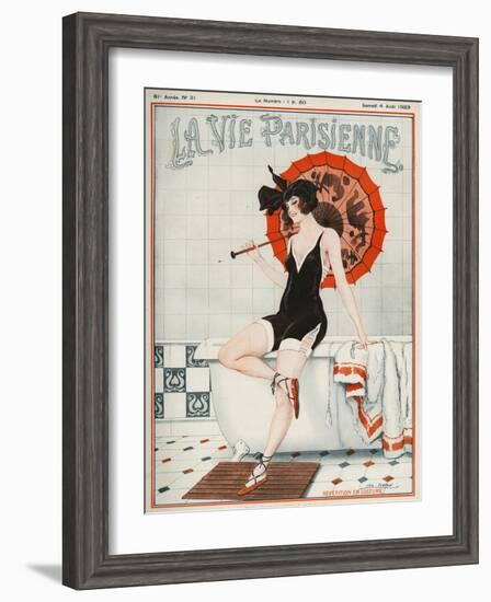 La vie Parisienne, Leo Fontan, 1923, France-null-Framed Giclee Print