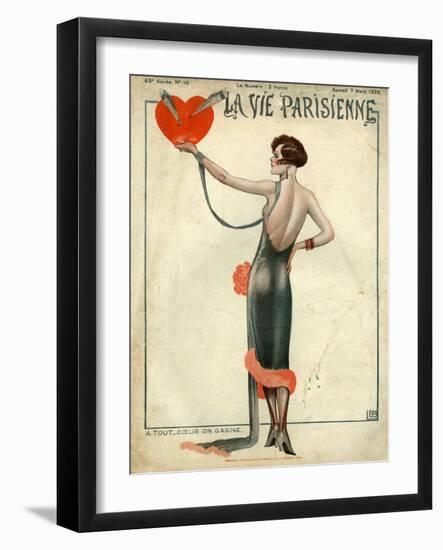 La Vie Parisienne, Magazine Cover, France, 1925-null-Framed Giclee Print