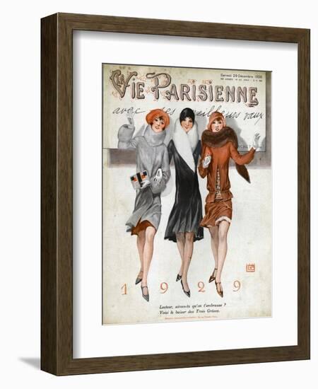 La Vie Parisienne, Magazine Cover, France, 1928-null-Framed Giclee Print
