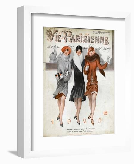 La Vie Parisienne, Magazine Cover, France, 1928-null-Framed Giclee Print