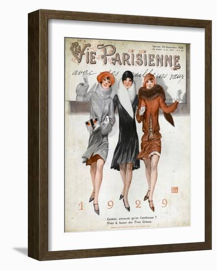 La Vie Parisienne, Magazine Cover, France, 1928-null-Framed Giclee Print