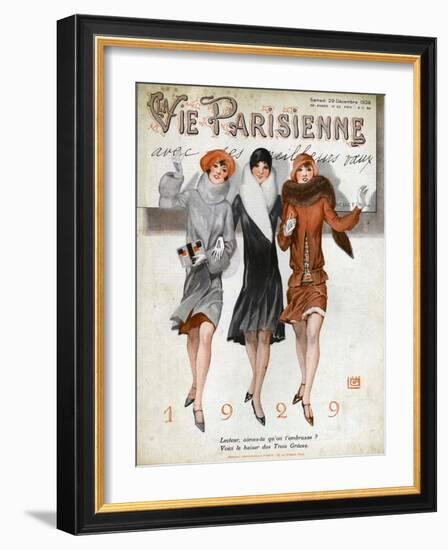 La Vie Parisienne, Magazine Cover, France, 1928-null-Framed Giclee Print