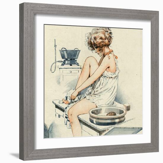 La Vie Parisienne, Maurice Milliere, 1919, France-null-Framed Giclee Print