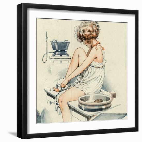 La Vie Parisienne, Maurice Milliere, 1919, France-null-Framed Giclee Print