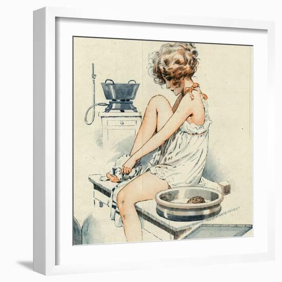 La Vie Parisienne, Maurice Milliere, 1919, France-null-Framed Giclee Print