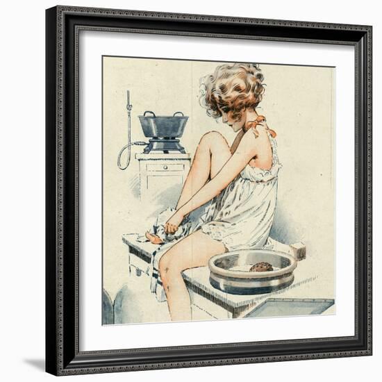 La Vie Parisienne, Maurice Milliere, 1919, France-null-Framed Giclee Print