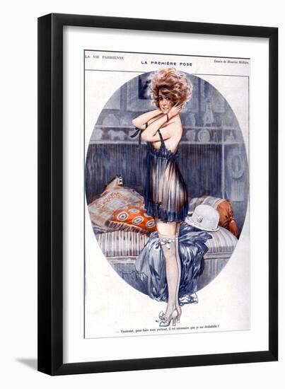 La Vie Parisienne, Maurice Milliere, 1919, France-null-Framed Giclee Print