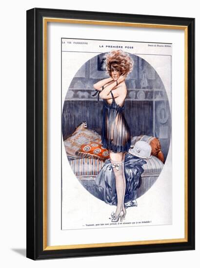 La Vie Parisienne, Maurice Milliere, 1919, France-null-Framed Giclee Print