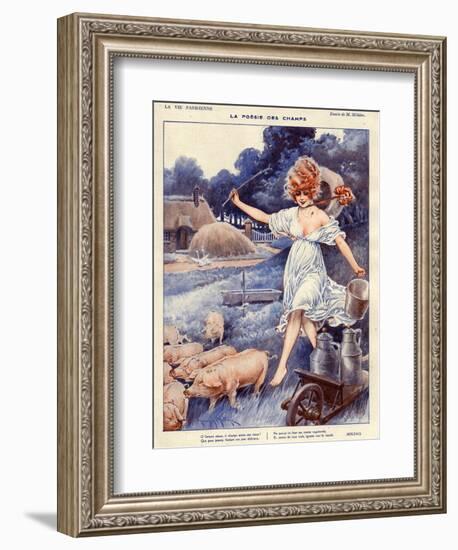 La Vie Parisienne, Maurice Milliere, 1919, France-null-Framed Giclee Print