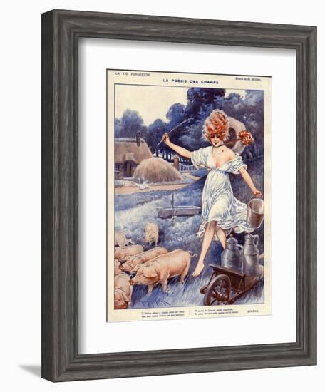 La Vie Parisienne, Maurice Milliere, 1919, France-null-Framed Giclee Print