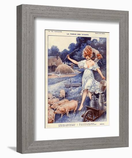 La Vie Parisienne, Maurice Milliere, 1919, France-null-Framed Giclee Print