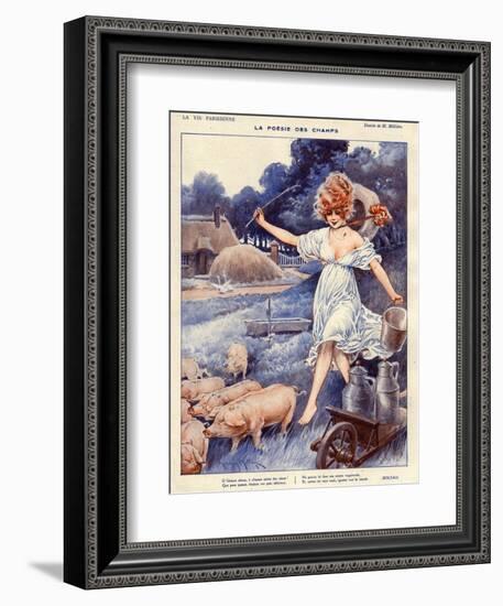 La Vie Parisienne, Maurice Milliere, 1919, France-null-Framed Giclee Print