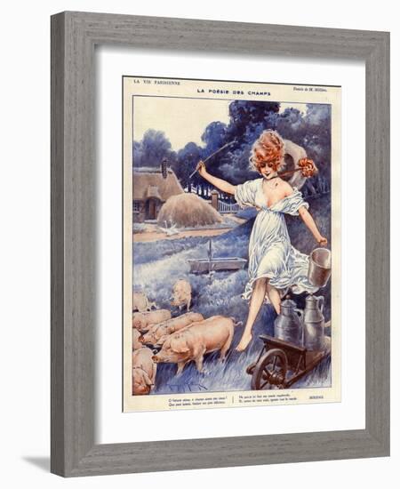 La Vie Parisienne, Maurice Milliere, 1919, France-null-Framed Giclee Print