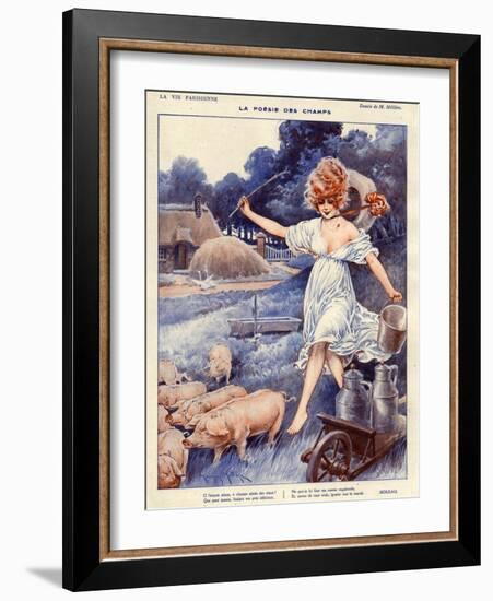 La Vie Parisienne, Maurice Milliere, 1919, France-null-Framed Giclee Print