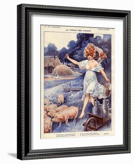 La Vie Parisienne, Maurice Milliere, 1919, France-null-Framed Giclee Print