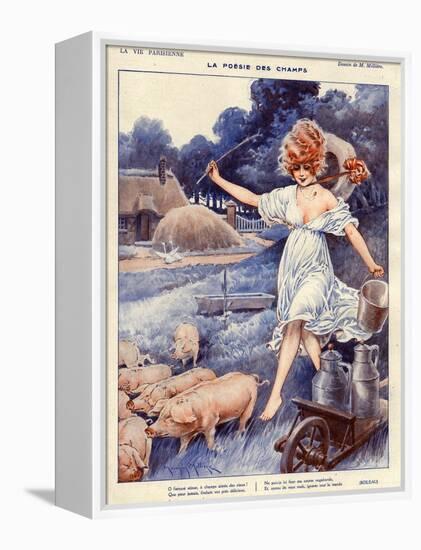 La Vie Parisienne, Maurice Milliere, 1919, France-null-Framed Premier Image Canvas