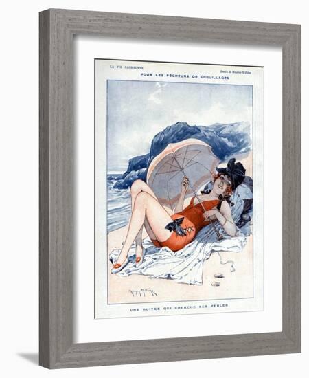 La Vie Parisienne, Maurice Milliere, 1919, France-null-Framed Giclee Print