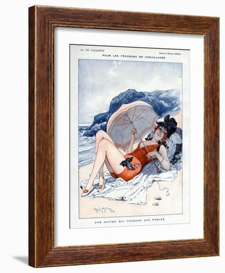 La Vie Parisienne, Maurice Milliere, 1919, France-null-Framed Giclee Print