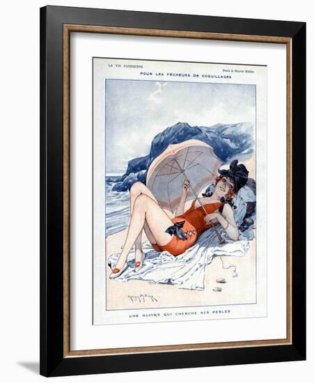 La Vie Parisienne, Maurice Milliere, 1919, France-null-Framed Giclee Print