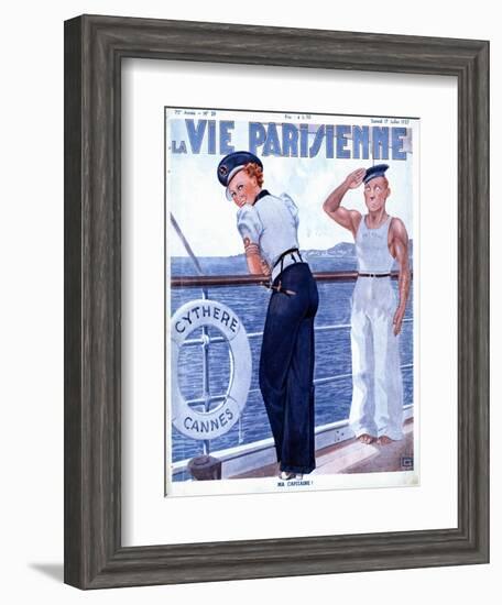 La Vie Parisienne, Nautical Magazine, France, 1937-null-Framed Giclee Print