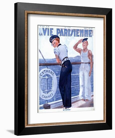 La Vie Parisienne, Nautical Magazine, France, 1937-null-Framed Giclee Print