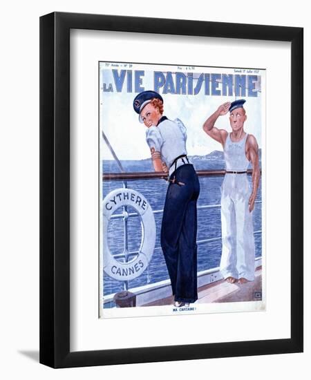 La Vie Parisienne, Nautical Magazine, France, 1937-null-Framed Giclee Print